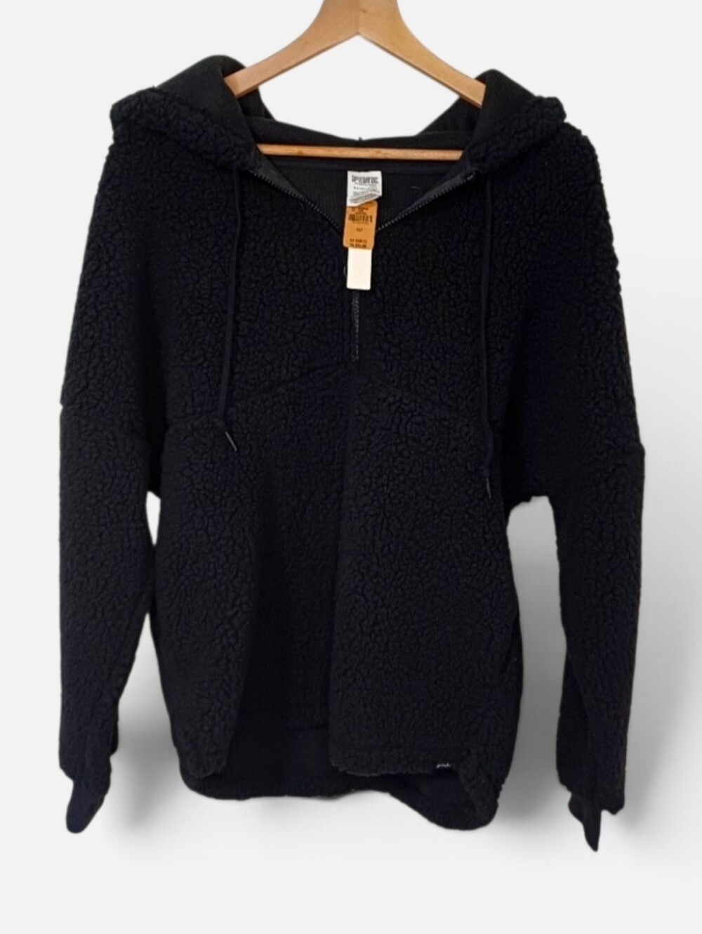 NWT PINK Sherpa Half-Zip Hoodie